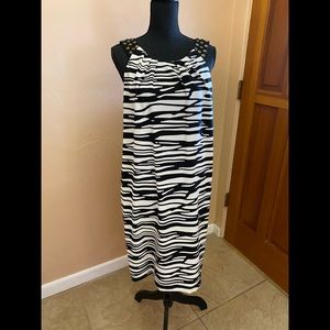 Signature by Robbie Bee Zebra Print Dress